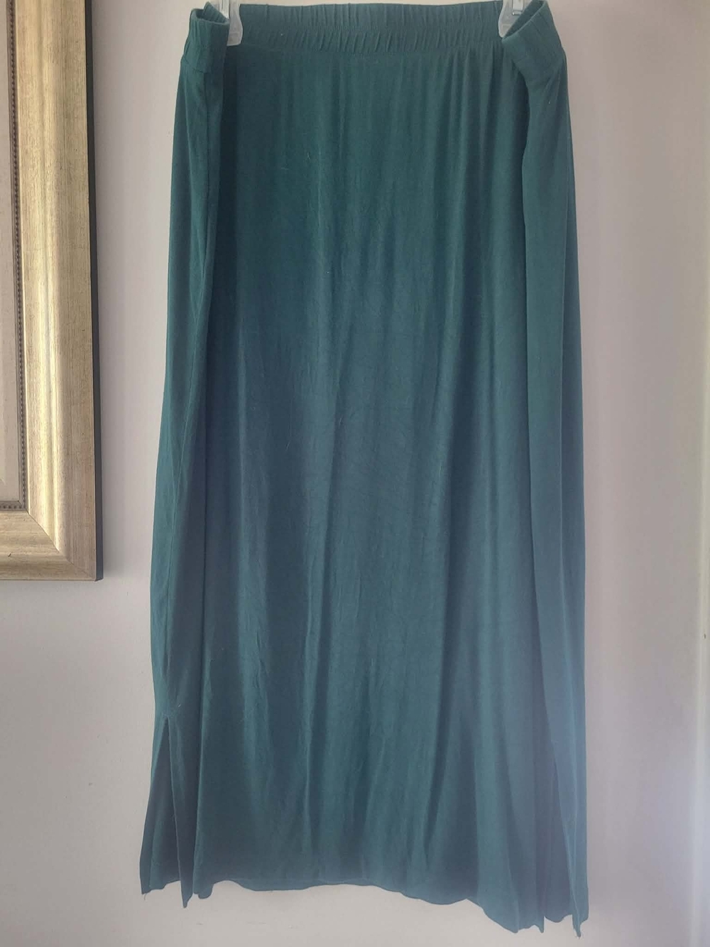 Amazon Essentials Teal Green Maxi Skirt with Elastic Waist